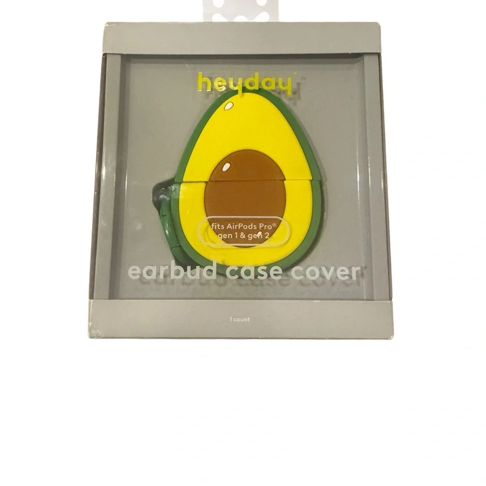 Avocado Earbud Case and air tag Keychain Set